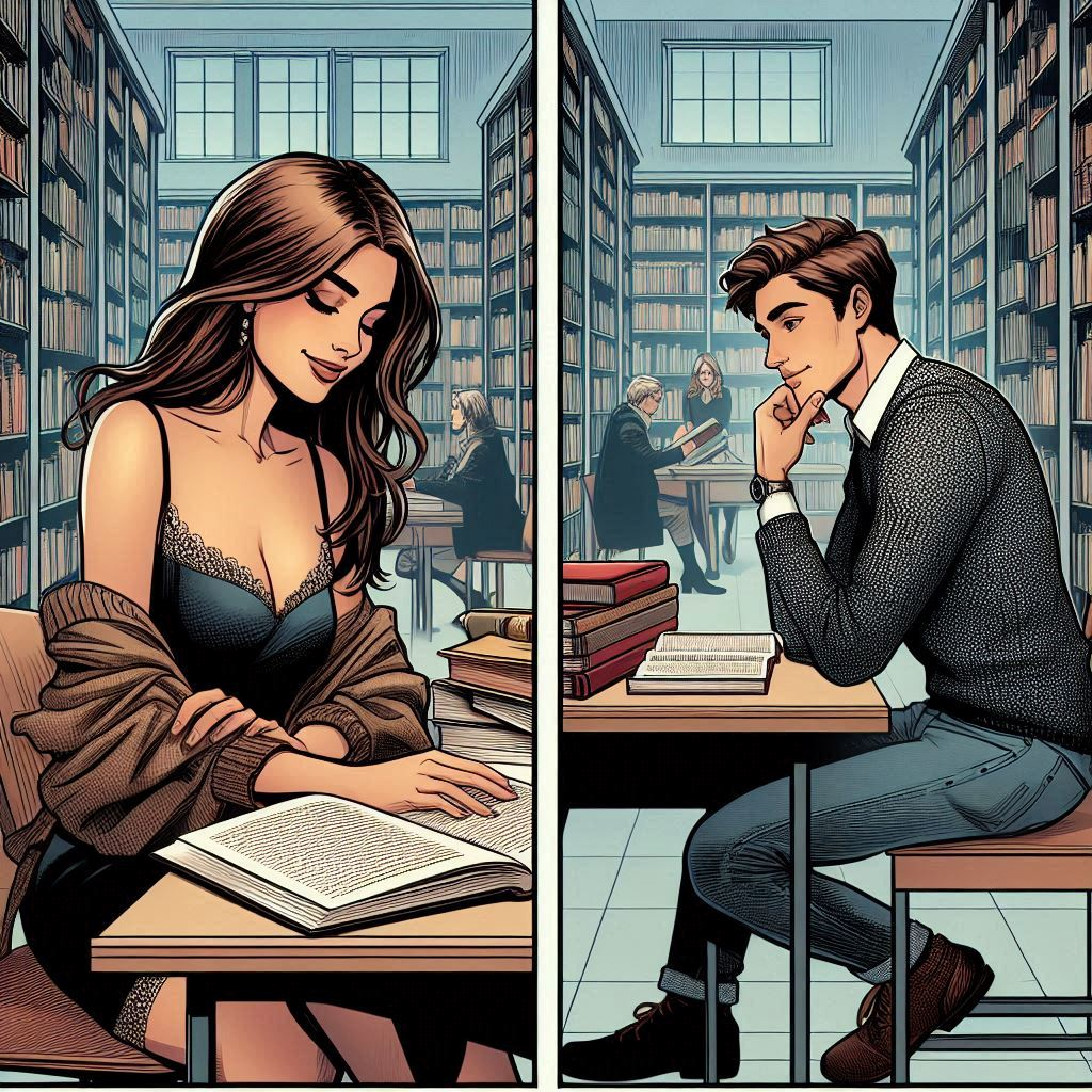 Очаровательная посетительница библиотеки и Марк