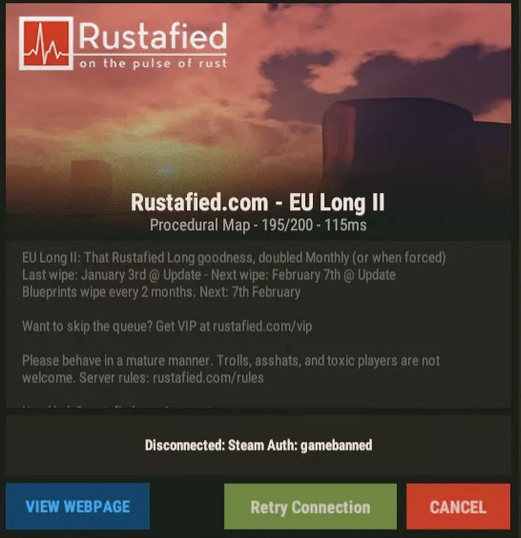 Бан от EasyAntiCheat (EAC) в игре Rust