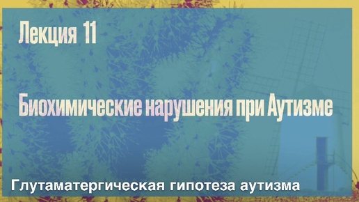 Лекция 11. Глутаматергическая гипотеза аутизма|Биохимические нарушения при аутизме|Нейропсихолог Дмитрий Крючков