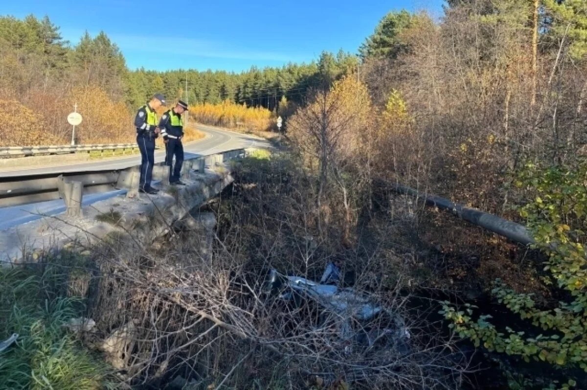    На Урале 18-летний водитель слетел в реку с моста, его пассажир в коме