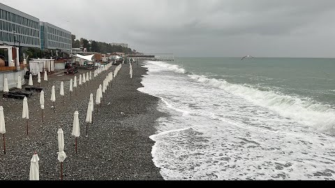 СОЧИ ШТОРМ ⛈️ Пляж 🏝️ Закрыт / Имеретинка