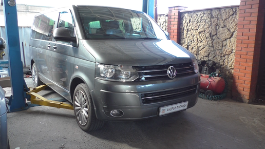 Замена комплекта ГРМ и помпы на VW Transporter T5 Фольксваген Транспортер 2,0 TDI 2010 1часть