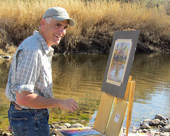 Ричард МакКинли на пленэре. Фото взято: https://mckinleystudio.com/about