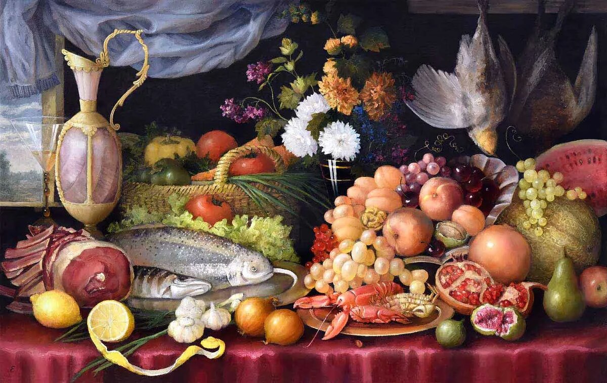 Питер Артсен "Натюрморт с фруктами".