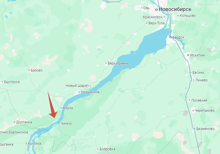 Село Чингис на карте