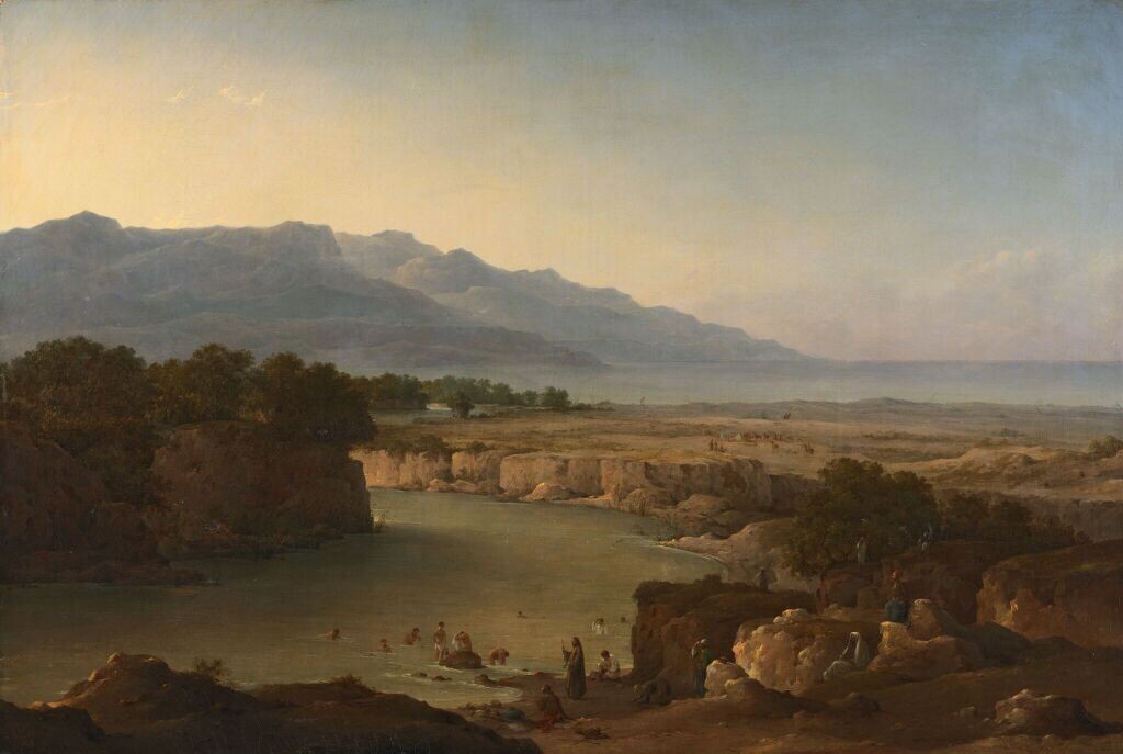 Чернецов Никанор. Вид реки Иордан при впадении в Мёртвое море