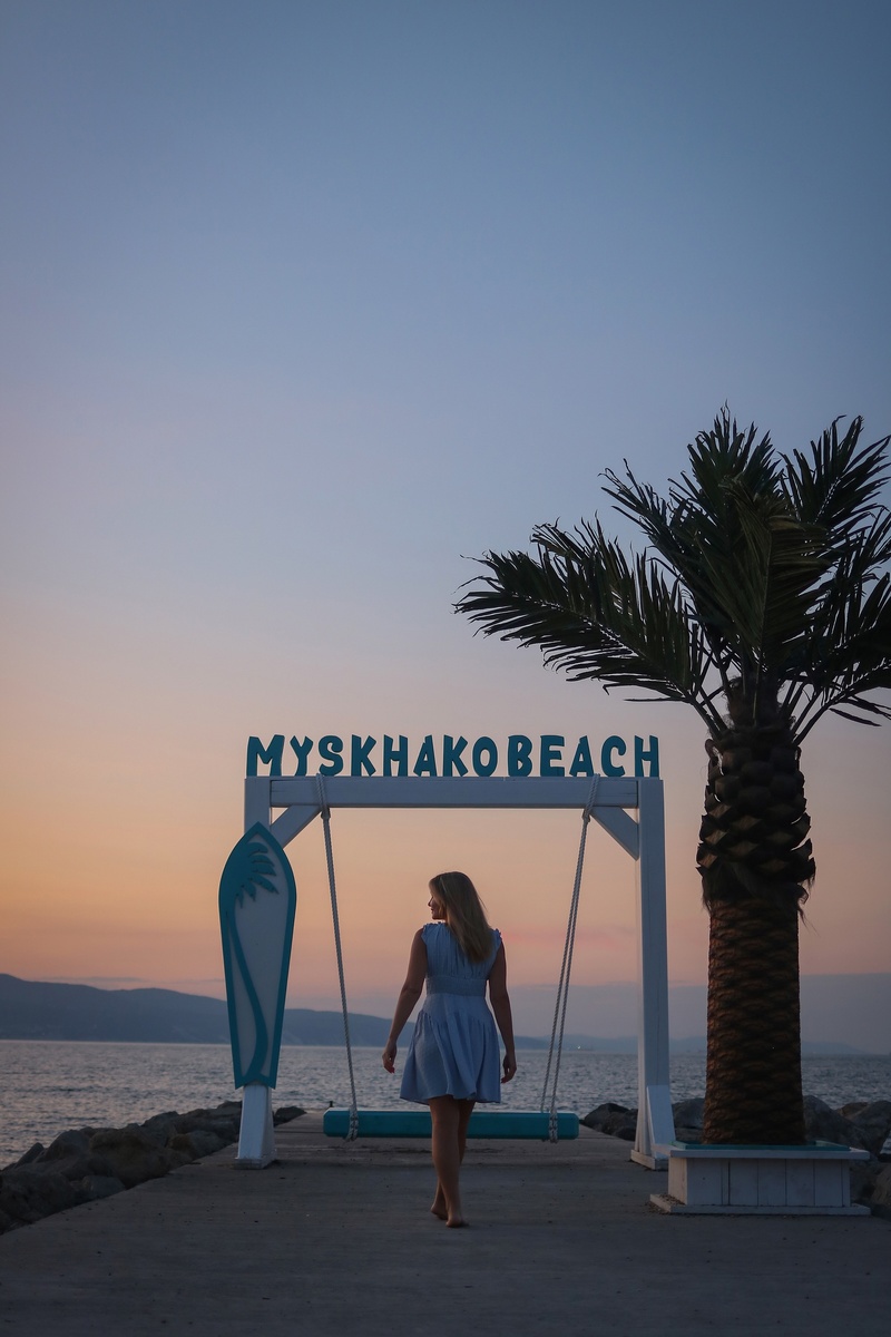 Мысхако 2023. Рассвет. Общественный пляж. 