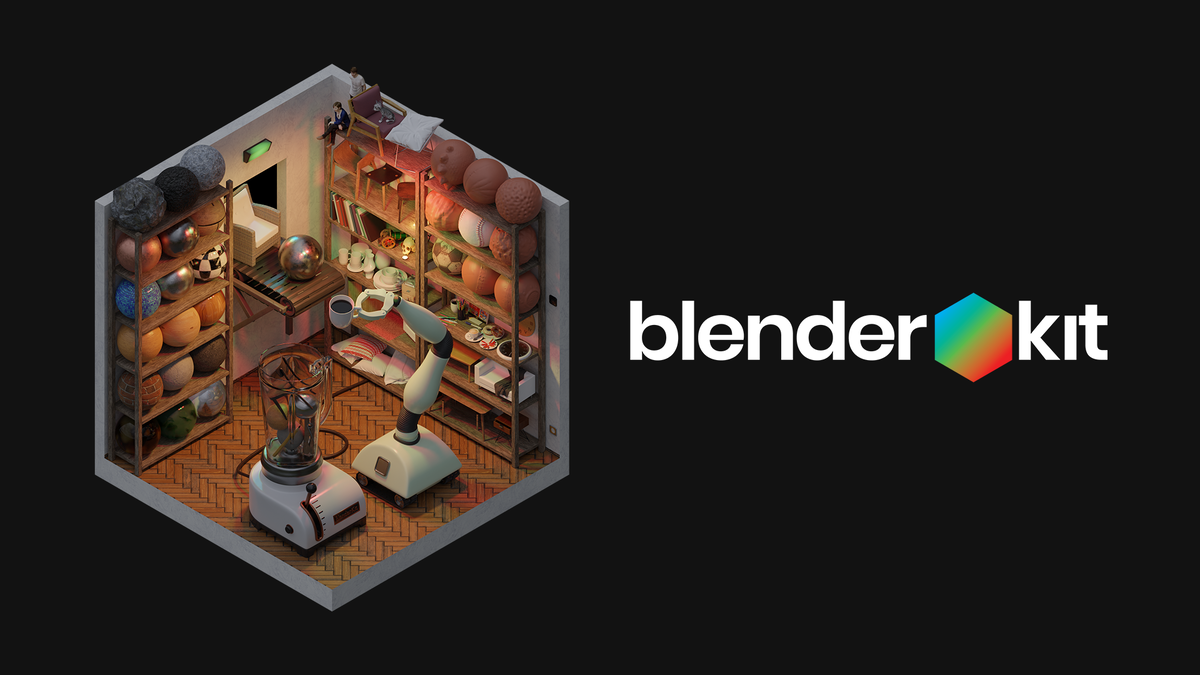 Источник - https://blender-addons.org/blenderkit/