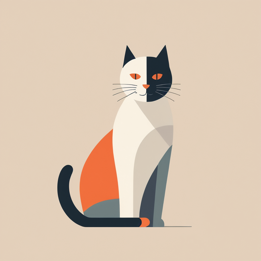 Кот в стиле баухаус