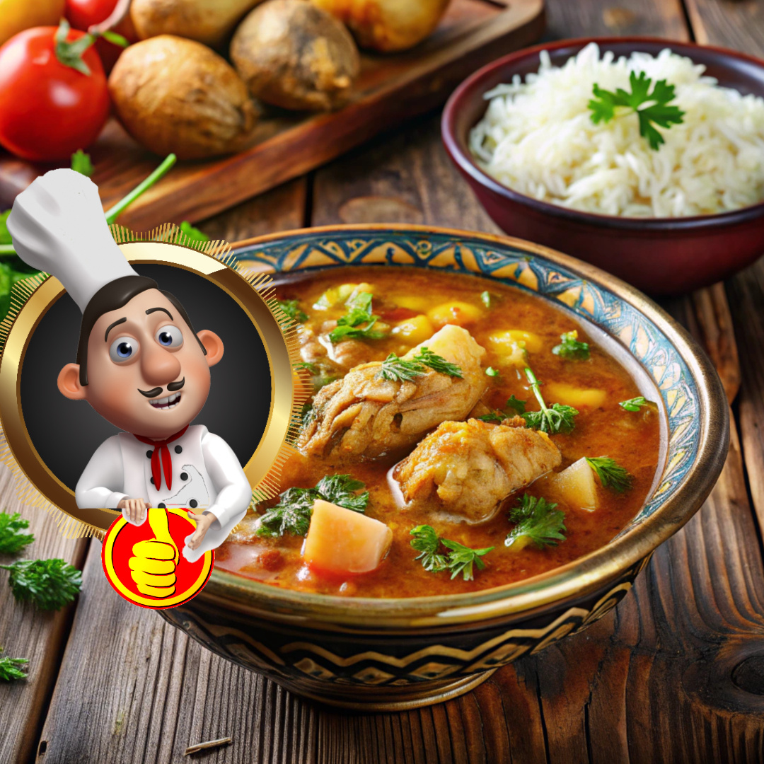 Суп Харчо с курицей, рисом и картошкой: ароматная версия грузинского супа