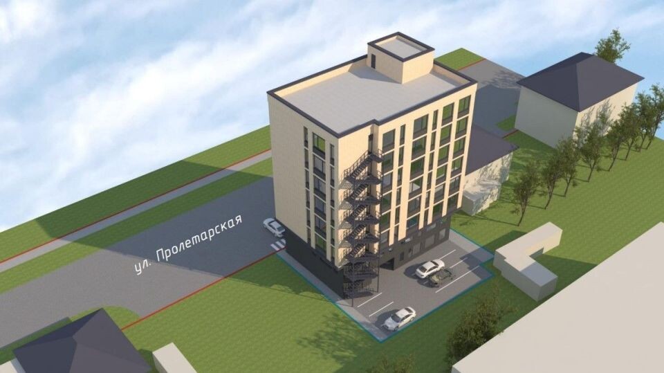    Проект здания на ул. Пролетарской, 77. Источник: Мастерская Владимира Золотова