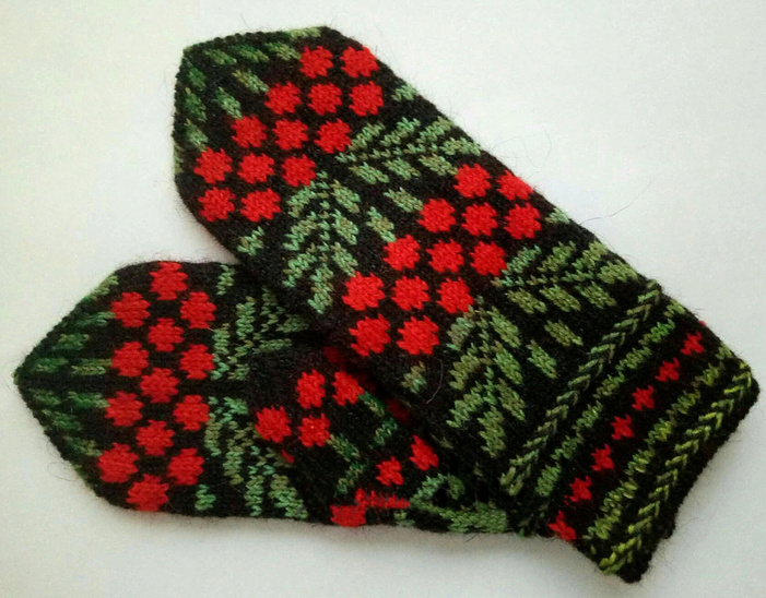 Варежки с жаккардовым узором. Фото из интернета для привлечения внимания.