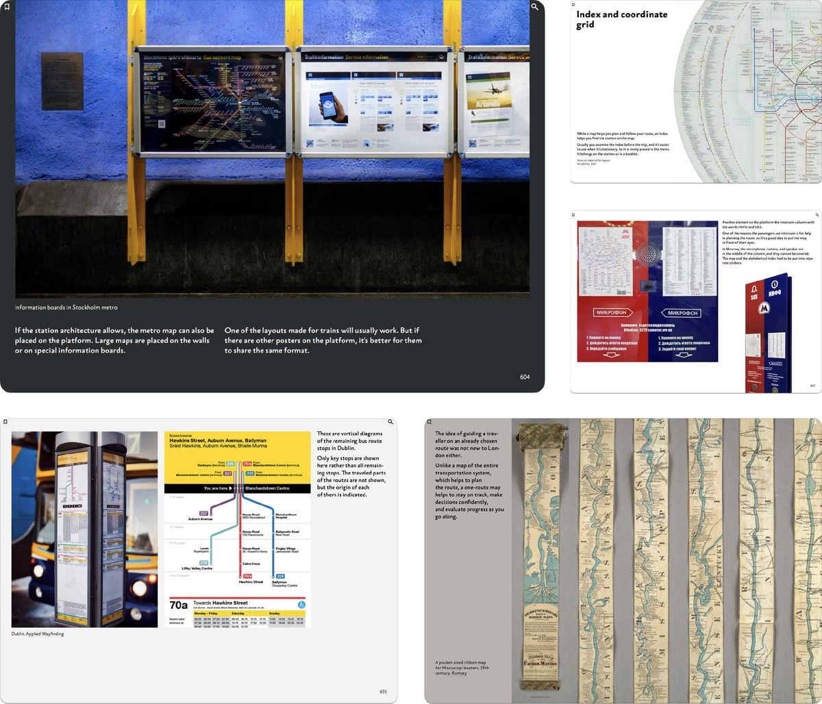 The chapters about map variants for different contexts, station indexes, and individual line diagrams. Also the sample chapter ‘Bends’ is available for free 