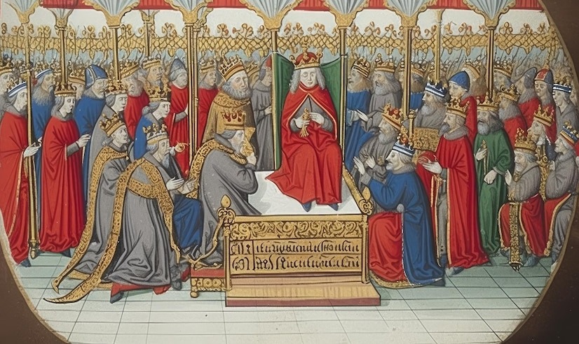 Ну все, все разноцветные! Это условно средневековая картинка. Фото https://img.freepik.com.