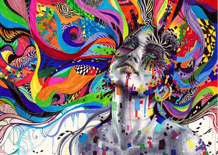 Сумасшествие не красиво и не романтично, это ужасное горе для родных... Не хочу вас травмировать страшными картинками.