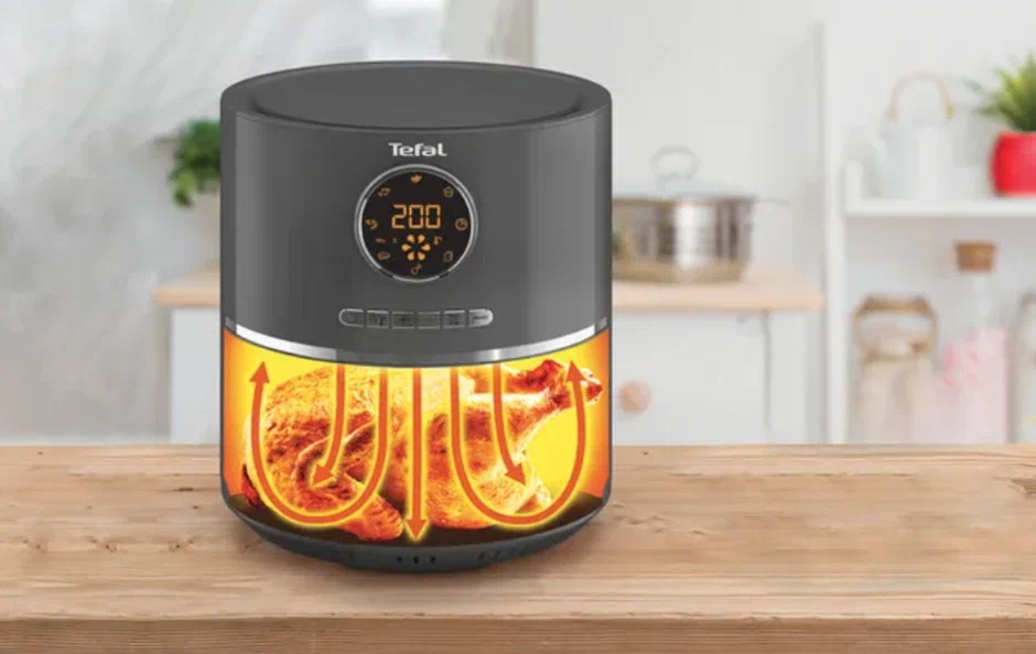 Аэрогриль Tefal Easy Fry готовит на 49% быстрее, чем обычная духовка — внешний тест: приготовление 700 г замороженного картофеля фри в сравнении с конвекционной печью Tefal/Moulinex. Вкусное филе будет готово всего за 20 минут, пока вы встречаете гостей и сервируете стол