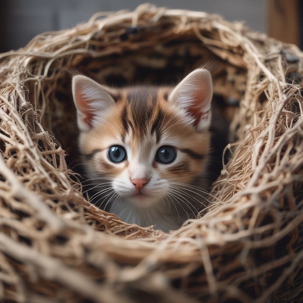 Домашний гнездовой паразит вида Felis catus