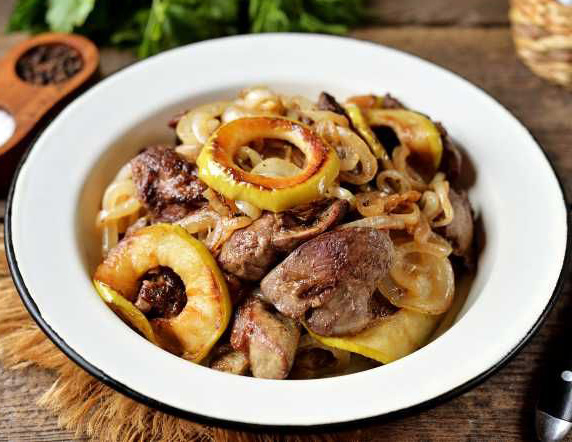 Куриная печень «по-берлински»