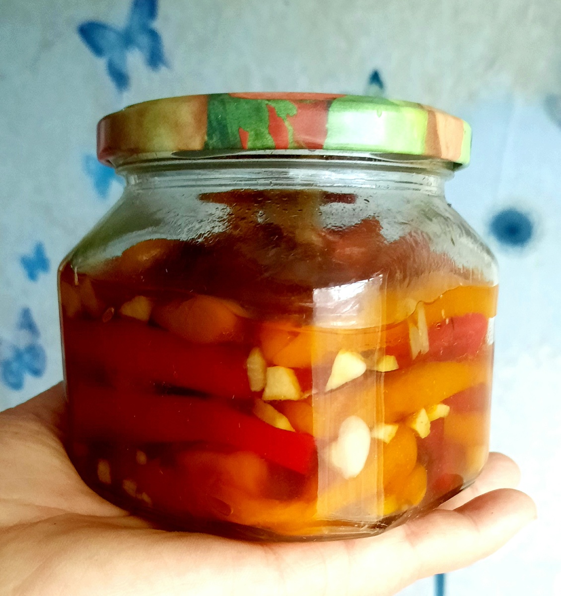 Перец печёный в маринадной заливке прекрасен.