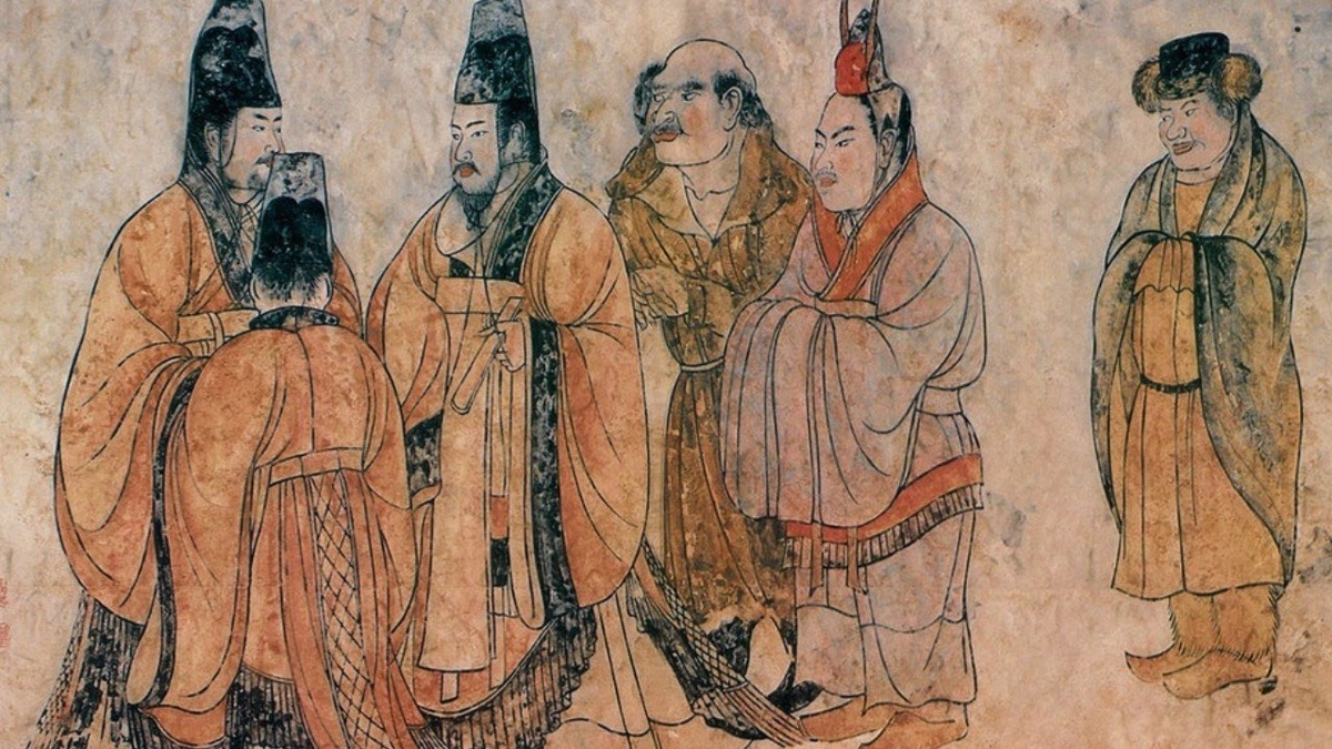 Это, конечно, не изображение непосредственных героев этой истории, но определенно традиционное изображение китайский чиновников)