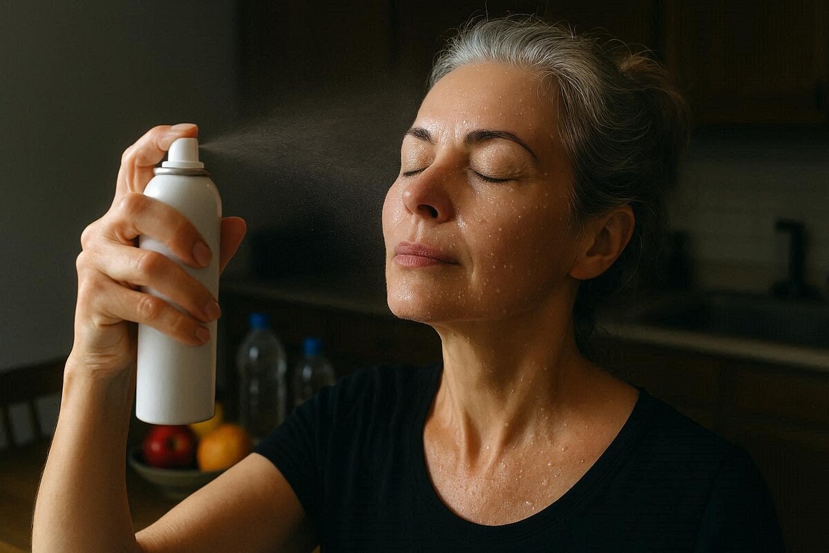 "Термальная вода в деле: простой способ увлажнить кожу в любой момент дня."