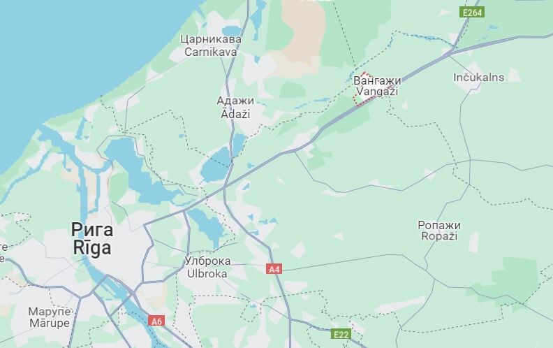 Вангажи на современной карте © google.com