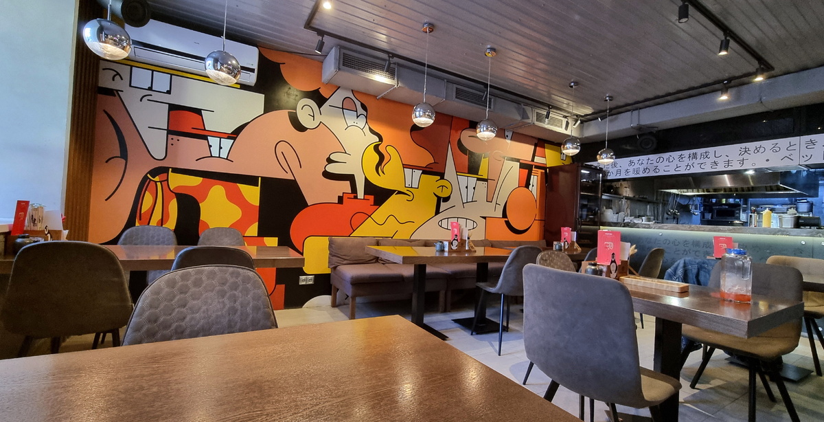 "Ramen Ten", интерьер.
