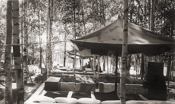 Палатка в лагере