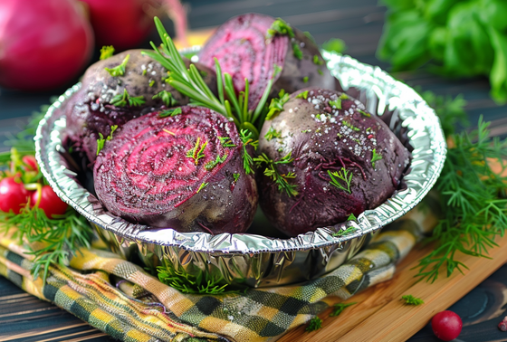    Острая свекла, запеченная в фольге - простой рецепт
