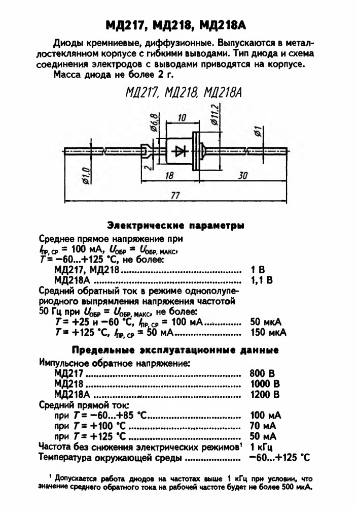 ток 0,1 Ампер