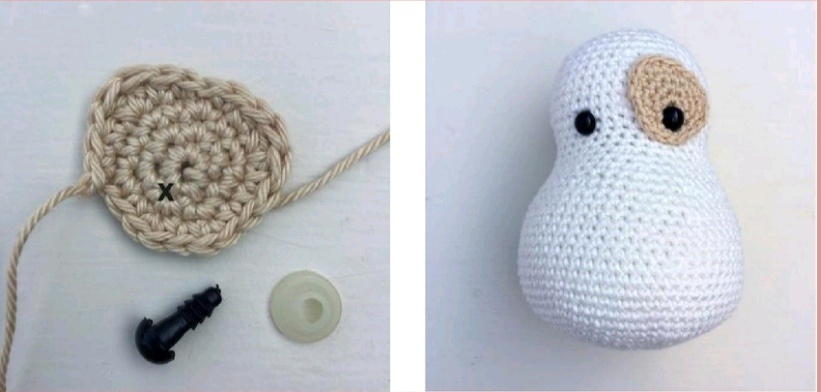 Пятно на глаз, голова