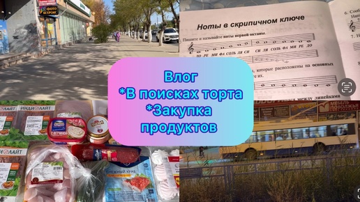 Влог . Закупка продуктов . В поисках торта )