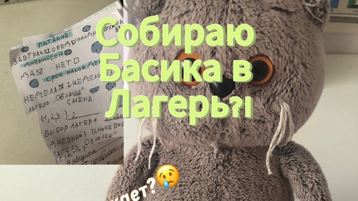 Собираю Басика в осенний лагерь!☘️☘️☘️Собираем шопер и рюкзак в дорогу!🌼 Басика не будет????🍁🍂