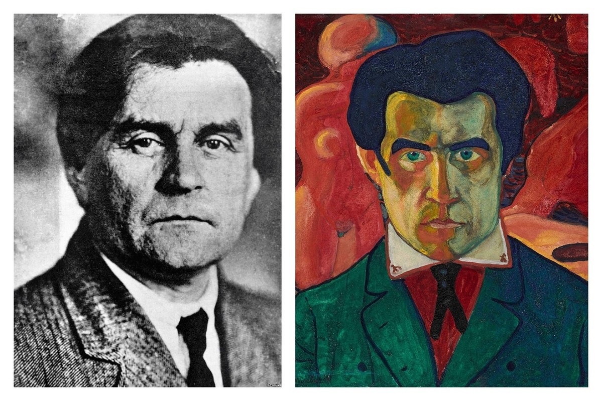 Фото и автопортрет Казимира Малевича