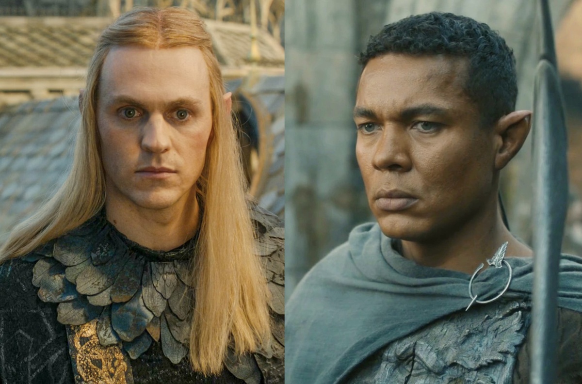 Саурон (слева) и эльф Арондир