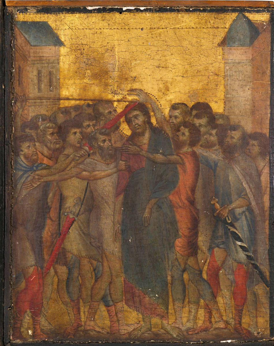 «Осмеяние Христа», худ. Чимабуэ, около 1280 года