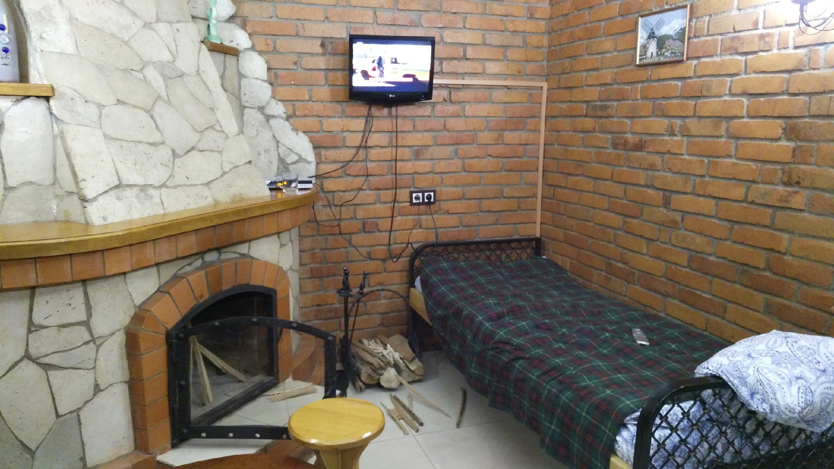 Гостинная с камином