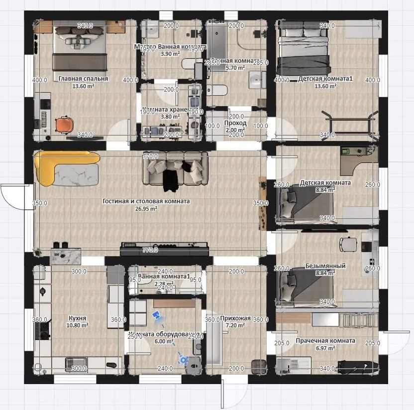 Планировка дома мечты.