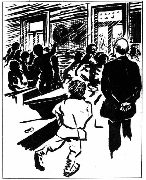 Митурич. В сельской школе. Иллюстрация к  книге А. Коваленского «Гуси летят». 1926.