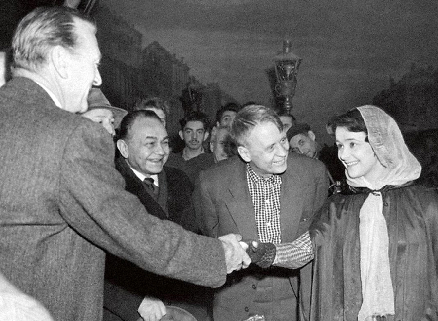Людмила Марченко и Пырьев на встрече