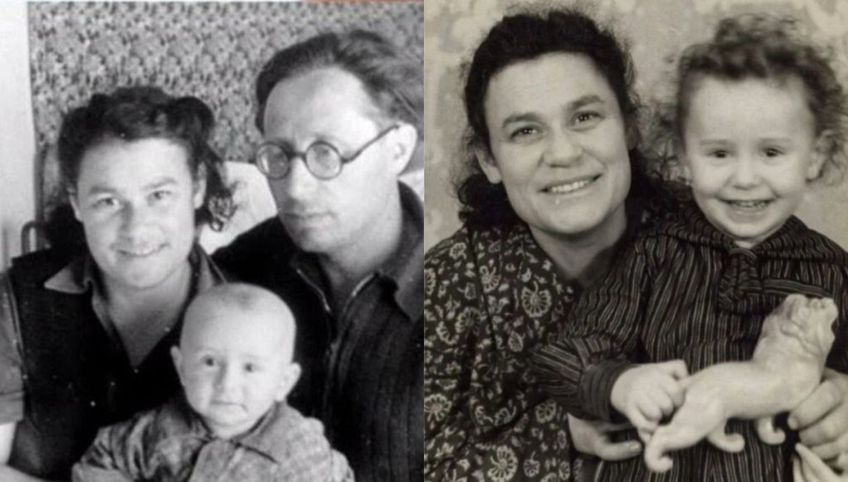 на фото Ефим Шифрин в детстве с родителями