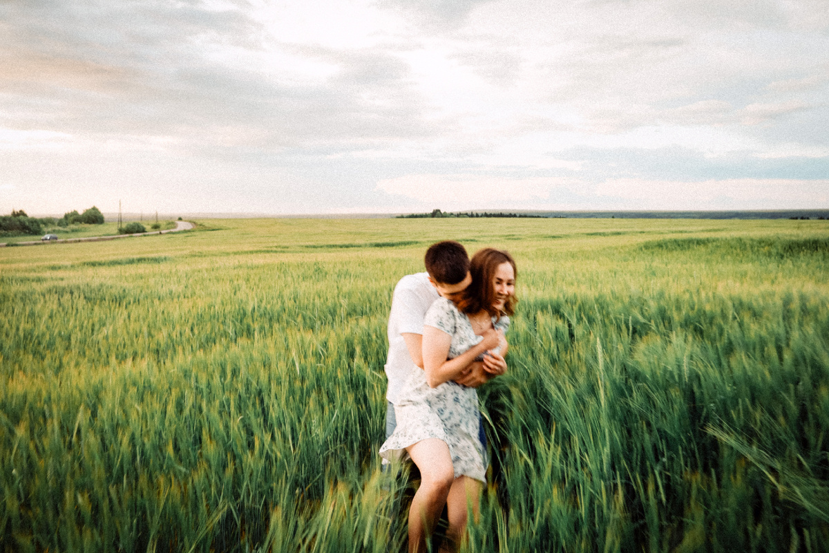"Безкрайние поля пшеницы" где-то в Пермском крае.