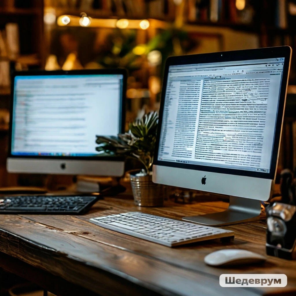 фото создано нейросетью: компьютер на столе