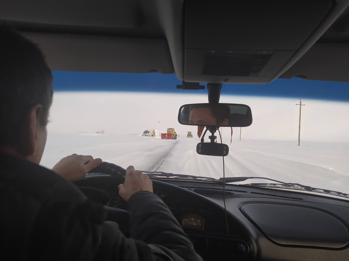 Это наша дорога зимой.