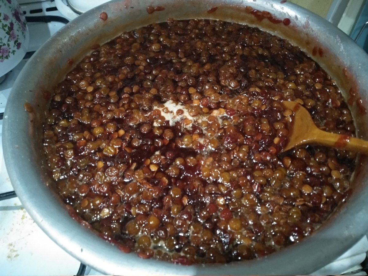 Варенье калины с косточками