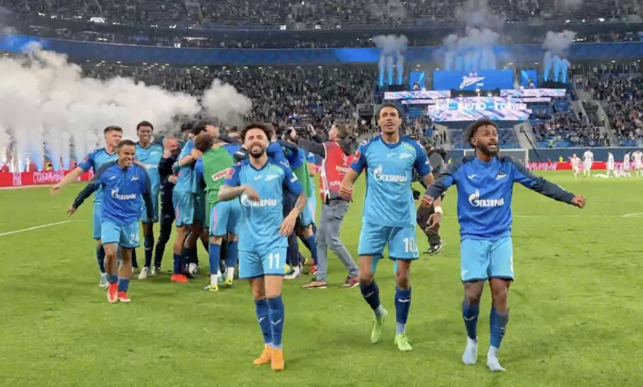    "Зенит" празднует выход в финал. Фото: соцсети "Зенита"
