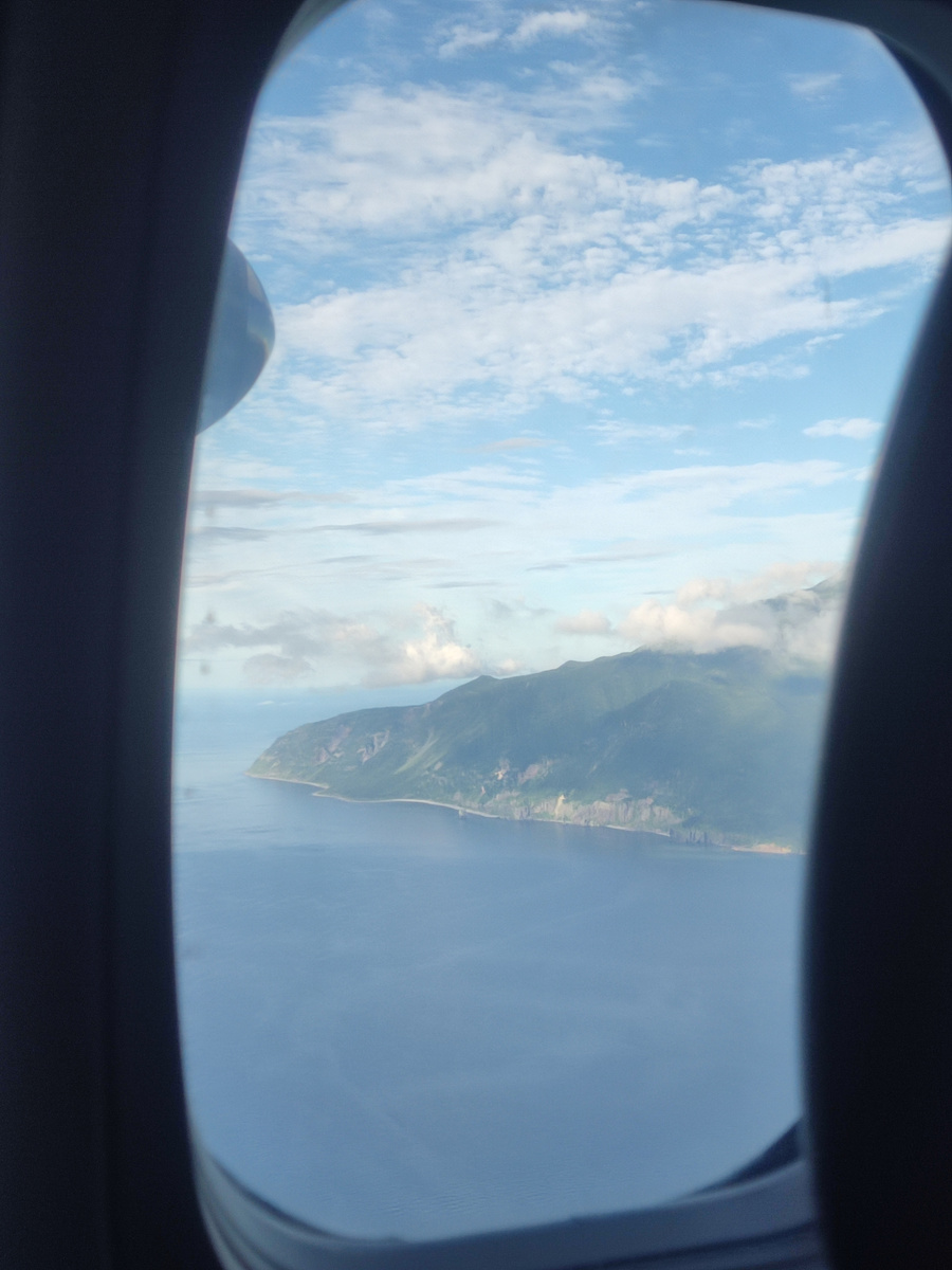 Итуруп из окна иллюминатора