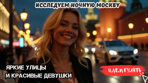 Исследуем Ночную Москву: Яркие Улицы и Красивые Девушки