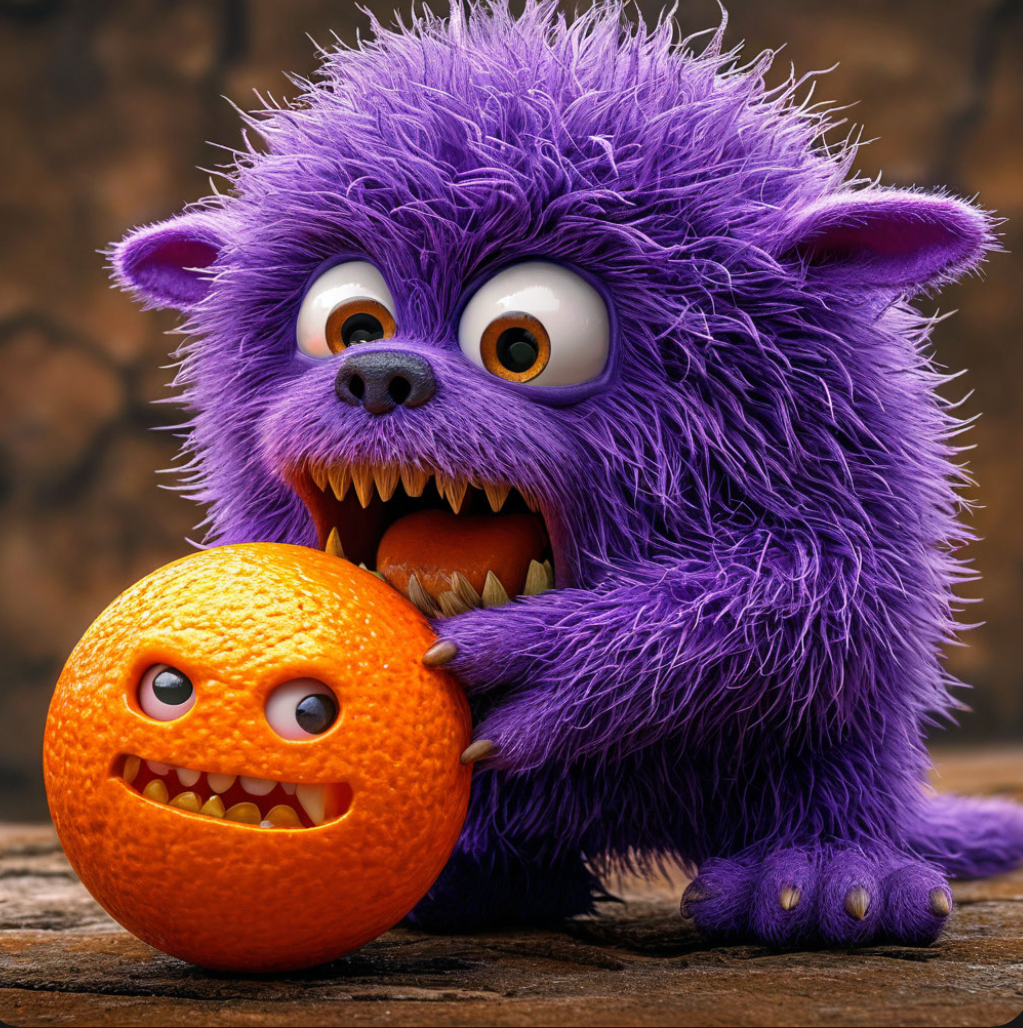 Феолетовый нейтрализует оранжевый) 