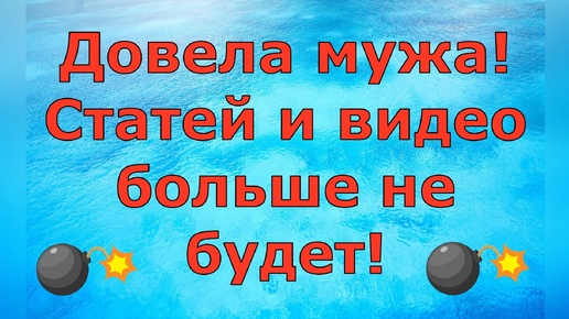 Деревенский дневник очень многодетной мамы \ Довела мужа! Статей и видео больше не будет! \ Обзор